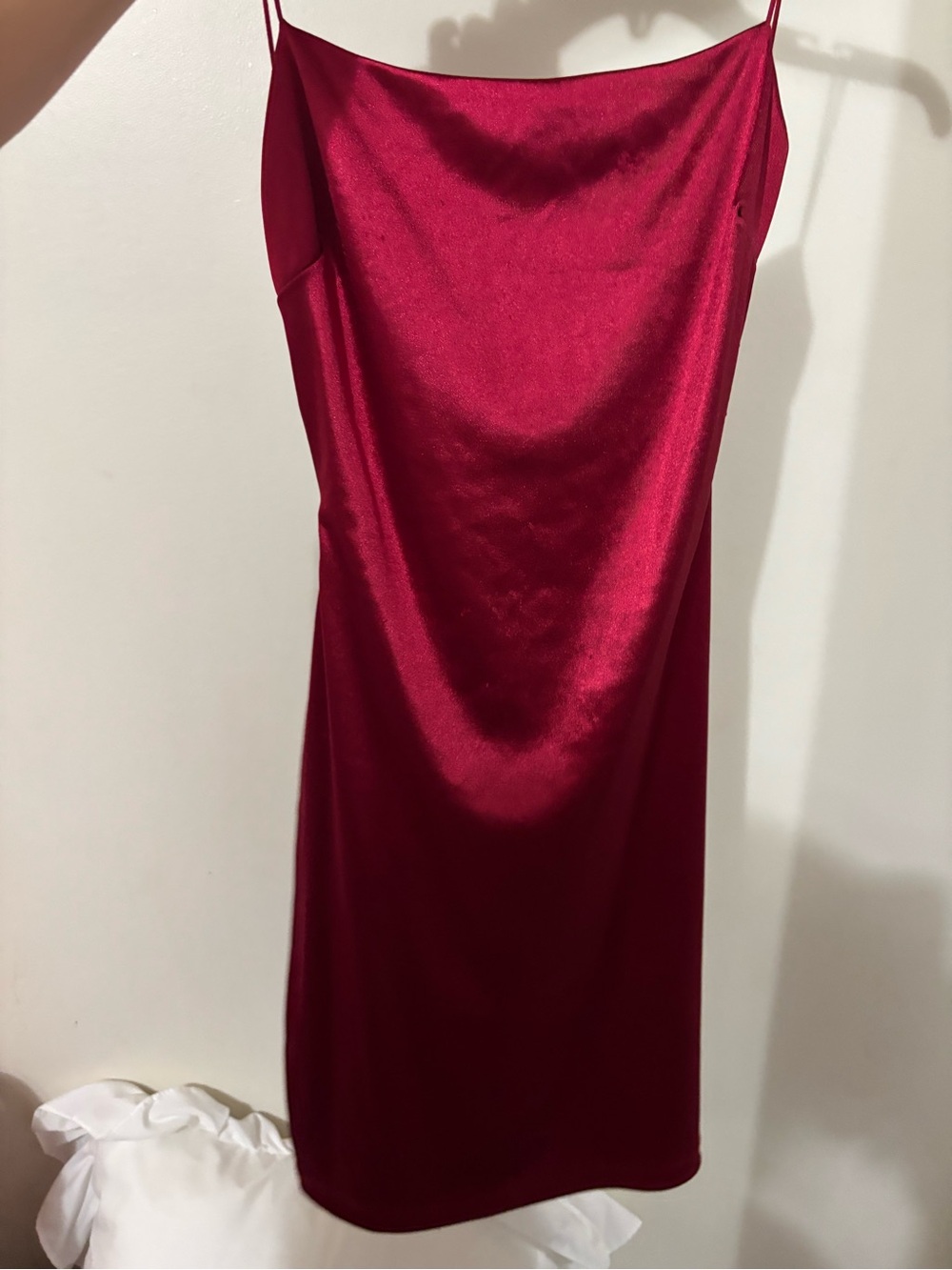 Windsor Red Satin Slip Dress